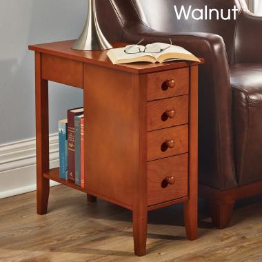 The Tight Space Storage End Table, Leather End Tables With Drawer