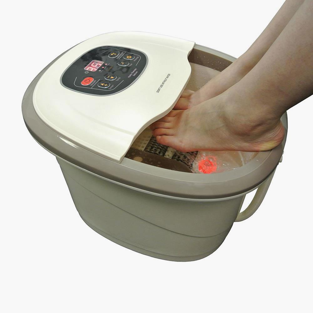 The Hydrotherapy Heated Foot Bath Hammacher Schlemmer