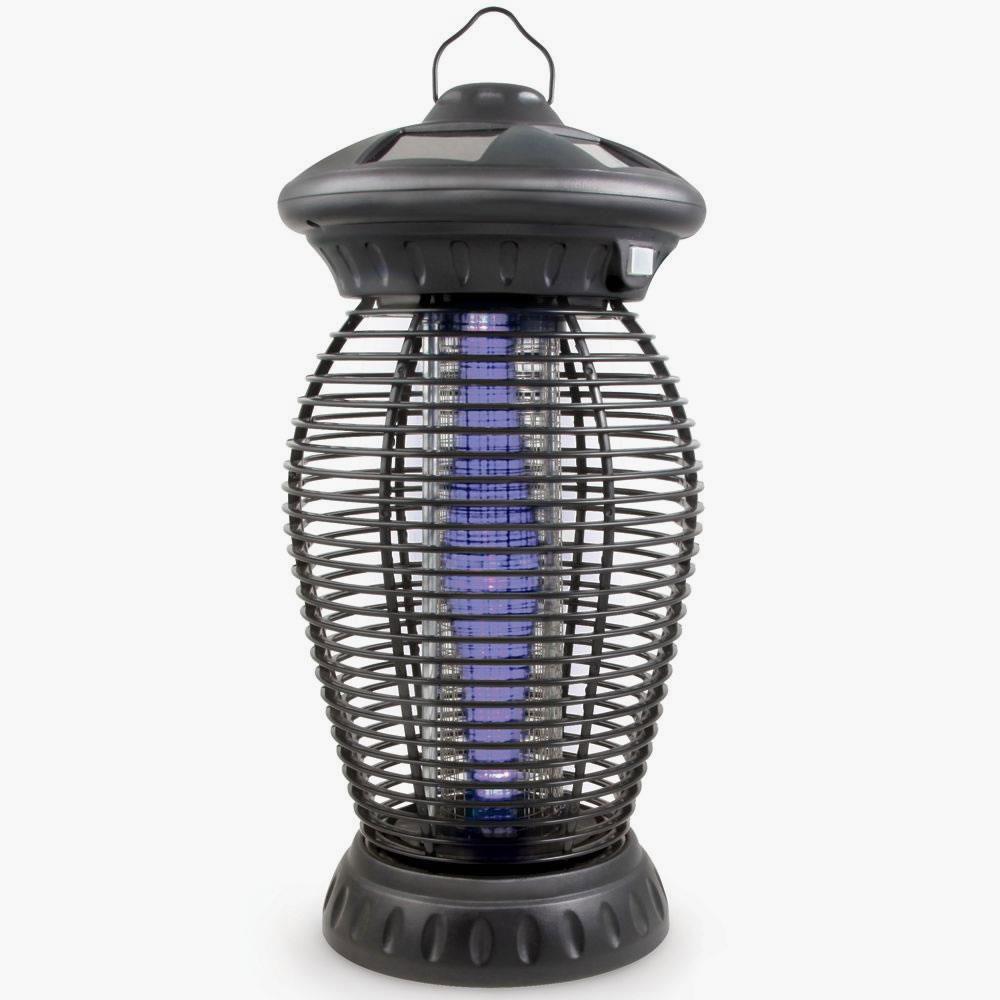 Solar Powered Automatic Bug Zapper , Weatherproof , Up To 8 Hours , Outdoor Pest Control By Hammacher Schlemmer