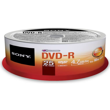 25 DVD-R Discs