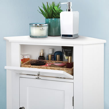 The Pedestal Sink Storage Cabinet - Hammacher Schlemmer