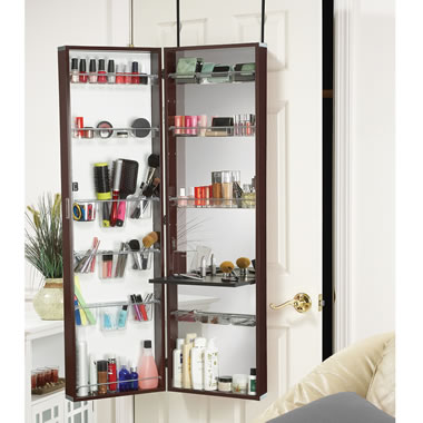 The Over The Door Cosmetic Armoire Hammacher Schlemmer