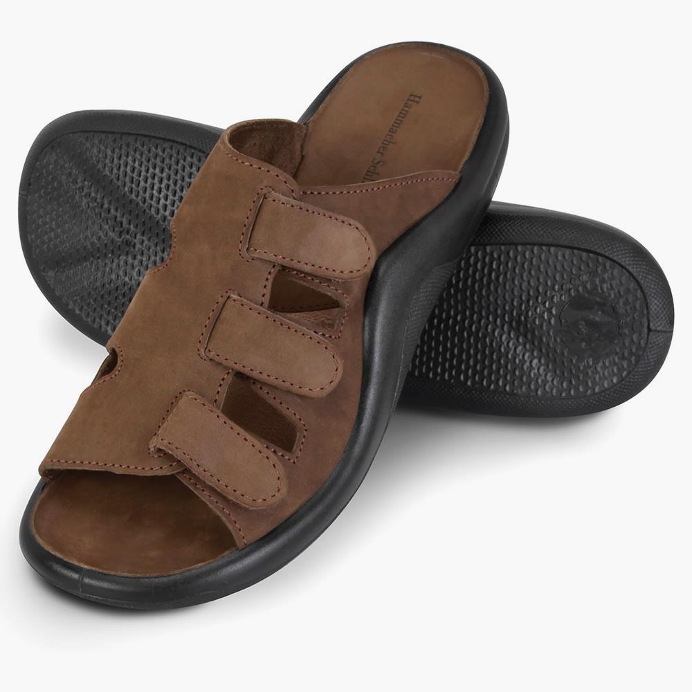 Gentleman's Walk On Air Adjustable Sandals - 42 - Brown