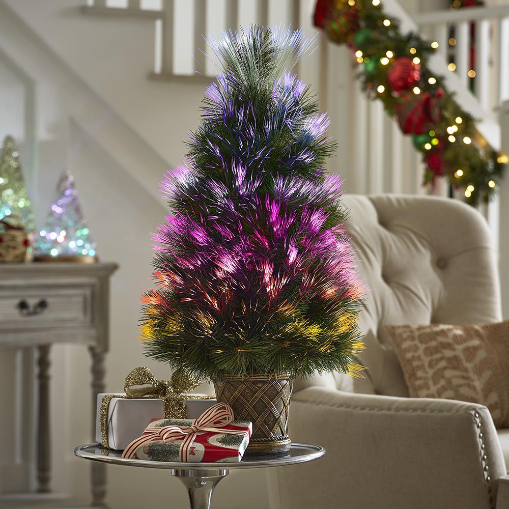 Tabletop Northern Lights Tree - White Christmas Tree