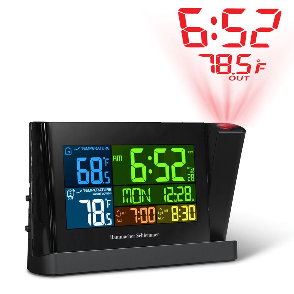 The Superior Projection Clock Hammacher Schlemmer