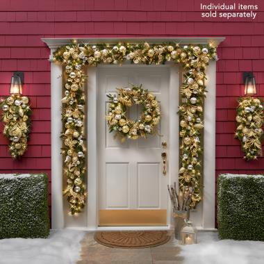 The Cordless Prelit Silver And Gold Holiday Trim
