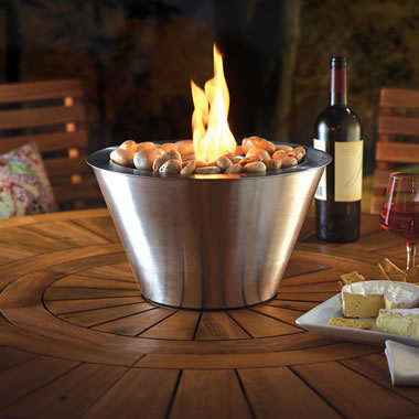 Tabletop Wood Burning Firepit Centerpiece - Hammacher Schlemmer