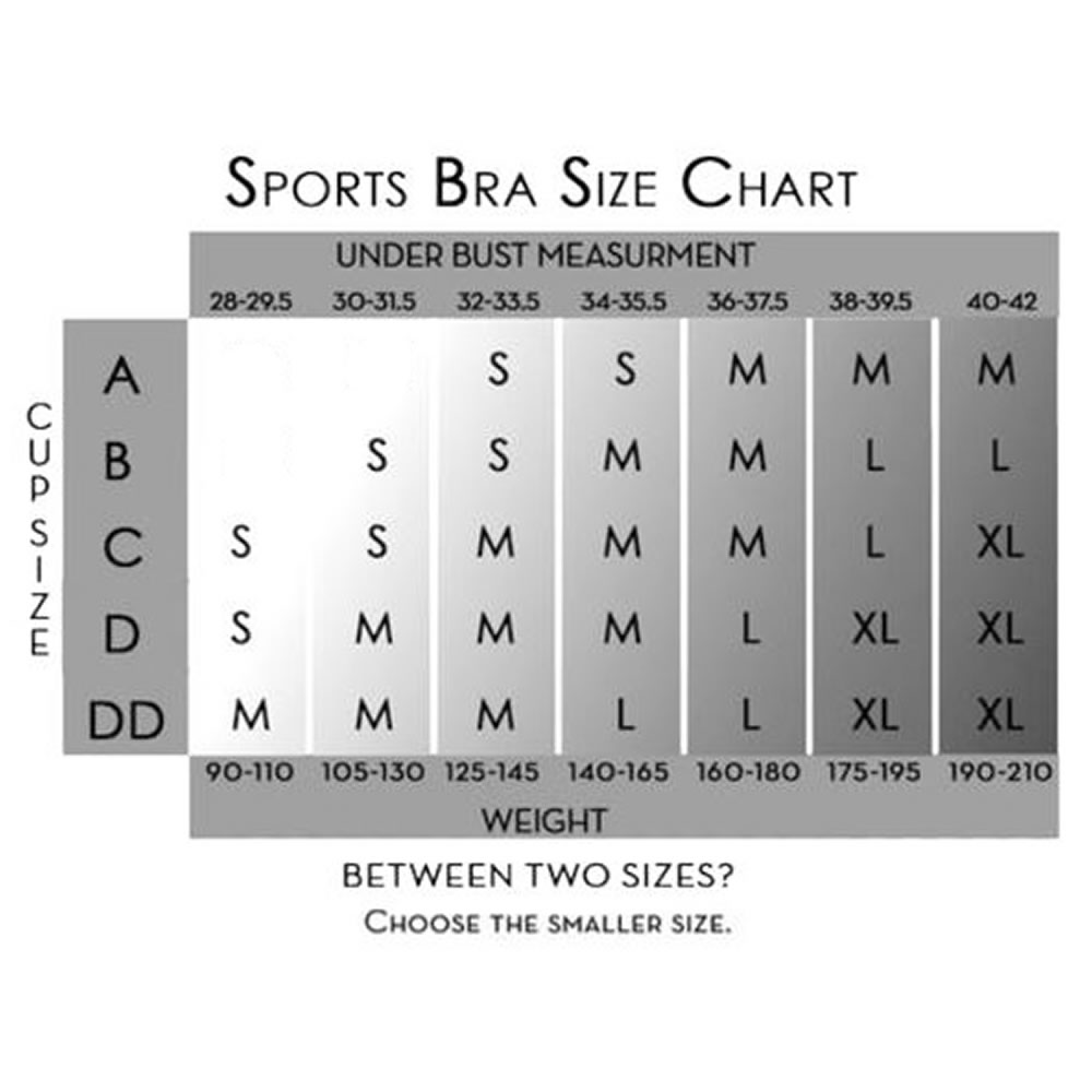 Sports Bra Size Chart - Alignmed