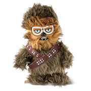 This is the animated plush Chewbacca that walks and utters authentic Wookiee phrases and vocalizations. His integrated goggles reveal him to be based off the renowned character that appears for &#8220;the first time&#8221; in Solo: A Star Wars Story. Giving him a squeeze elicits growls and gutteral phrases that remind owners he is a still a Wookiee, no matter what his 100% polyester plush exterior implies. Includes three AA batteries. Ages 5 and up. 12" H x 9" W x 6" D. (1 lb.)