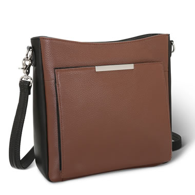 The Two Color Leather Handbag