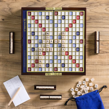 The Tile Securing Travel Scrabble Set