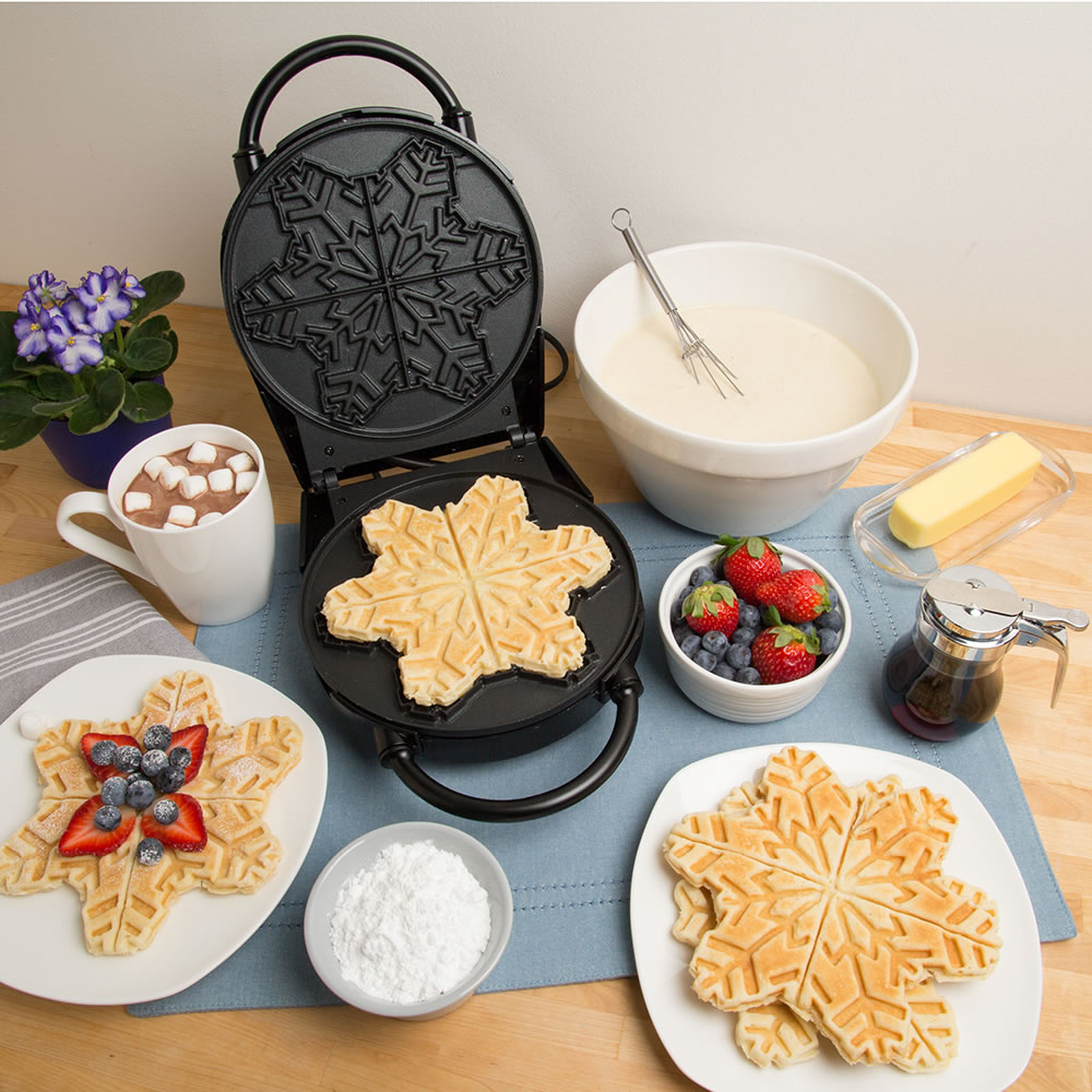 These $10 Waffle Irons Make Snowflake And Gingerbread Shapes For The Most  Festive Breakfast