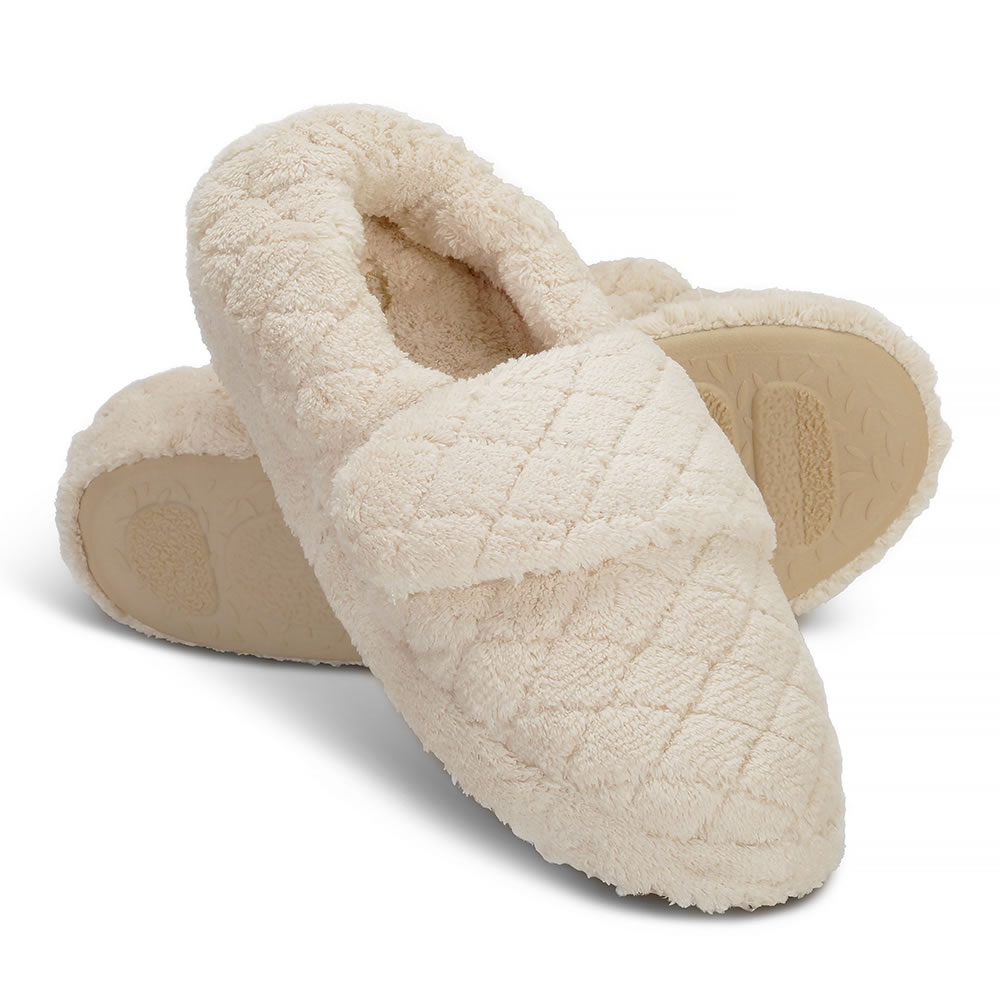 The Arch Supporting Wrap Slippers - Hammacher Schlemmer