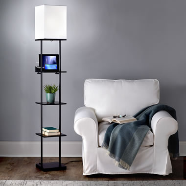 The Phone Charging Floor Lamp Etagere