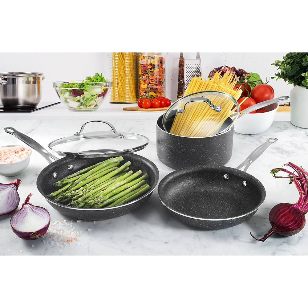 The Diamond Infused Nonstick Space Saving Cookware - Hammacher Schlemmer