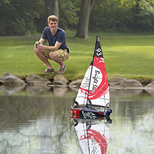 The 2' RC Motorized Sailboat