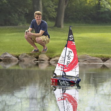 The 2' RC Motorized Sailboat