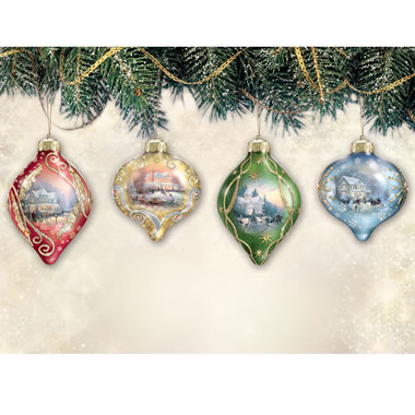The Thomas Kinkade Illuminated Ornament Set