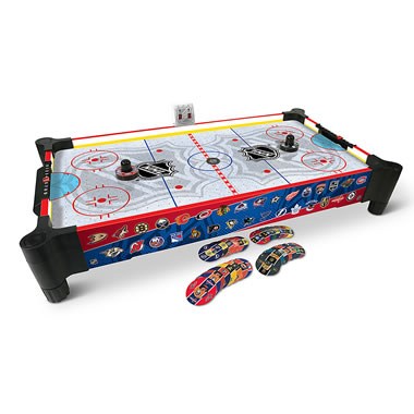 The Nhl Rivalry Tabletop Air Hockey Game Hammacher Schlemmer