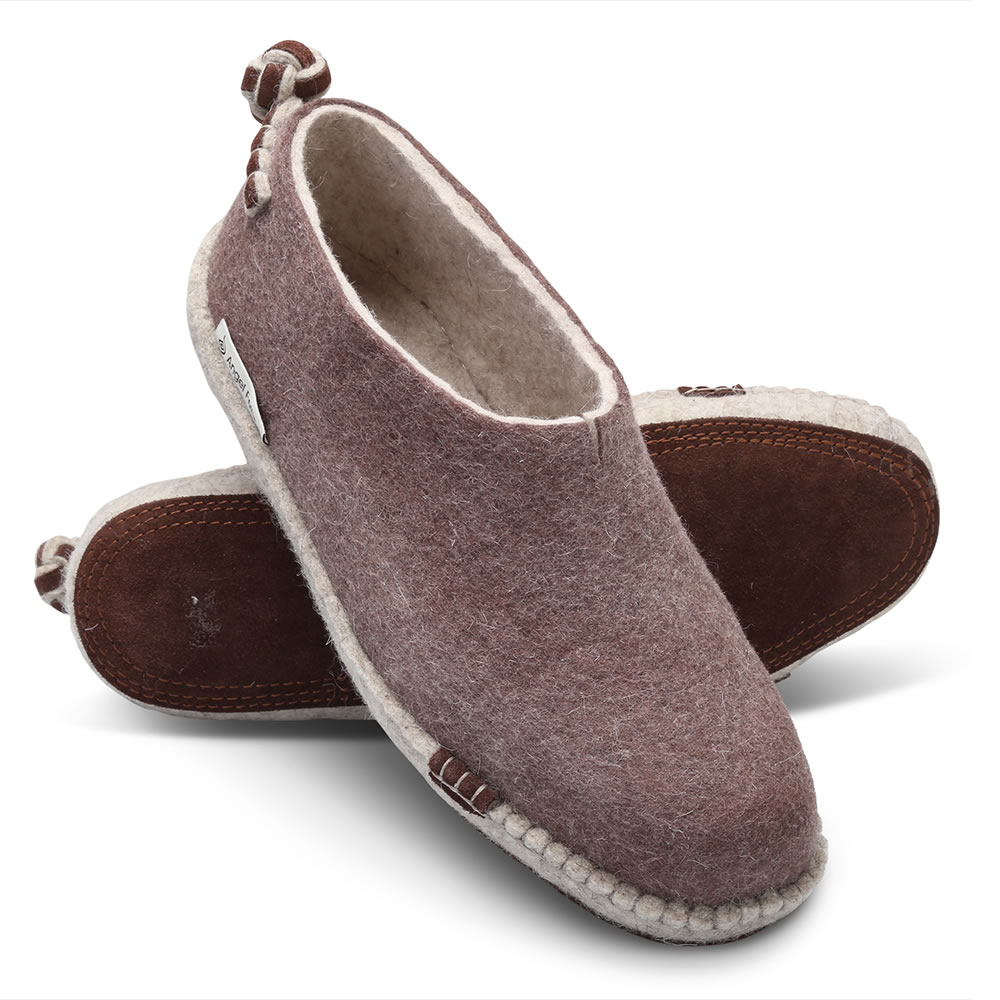 Mongolian Soft Leather Slipper with Felt sole
