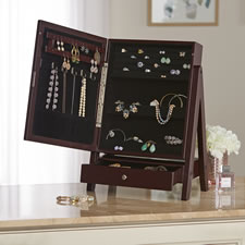 The Mirrored Tabletop Hidden Jewelry Cabinet