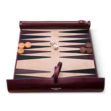 The Royal Warrant Leather Backgammon Game