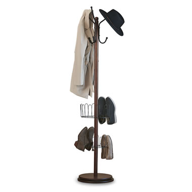 The Tight Space Rotating Shoe And Coat Rack