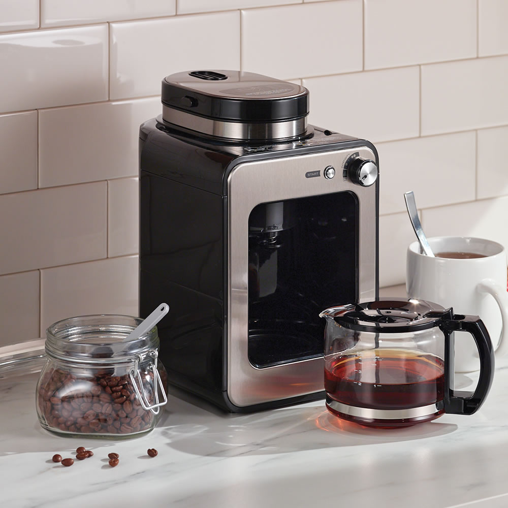 The Compact Grind And Brew Coffee Maker - Hammacher Schlemmer