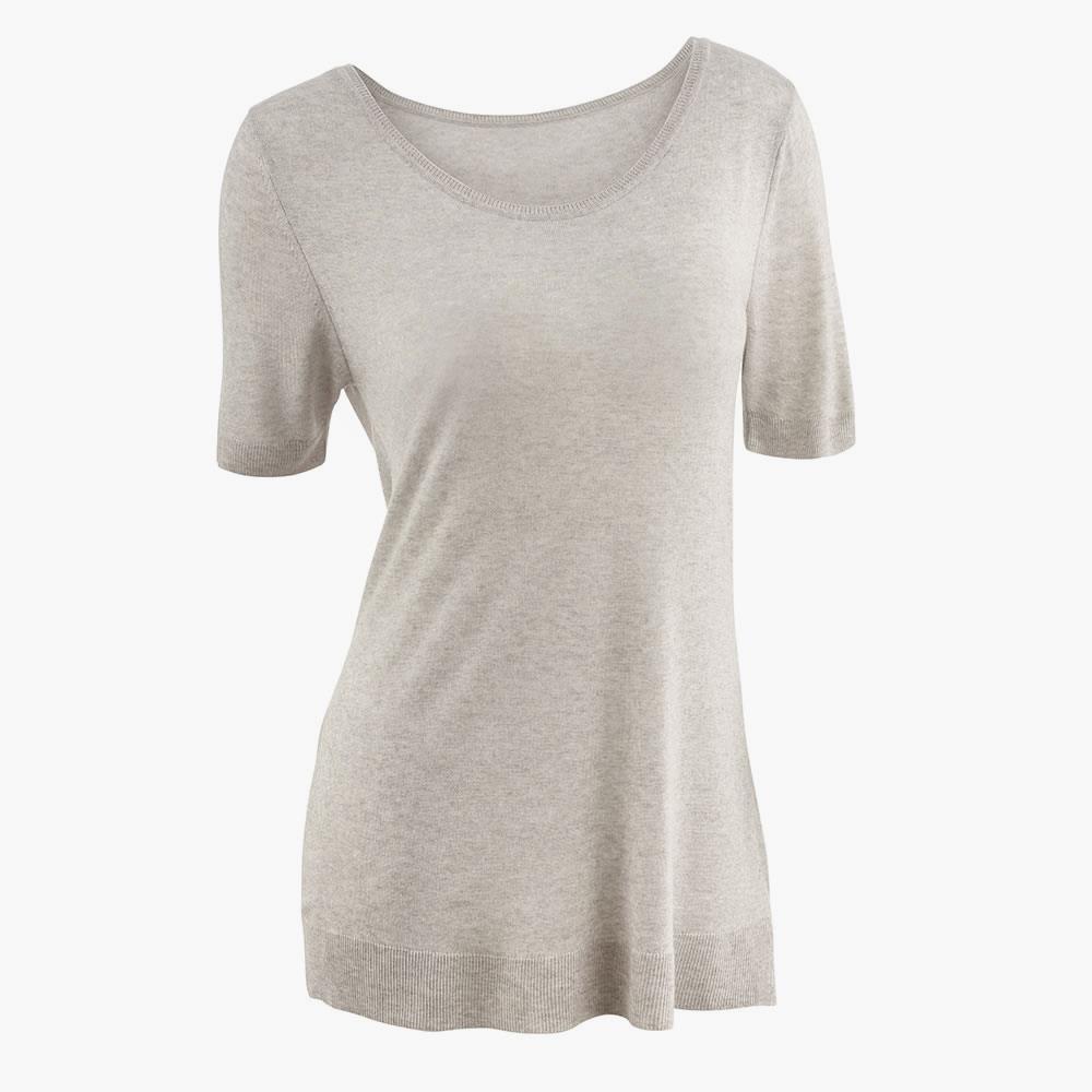 Cashmere Bamboo Pajamas - Short Sleeve Shirt - XL - Tan