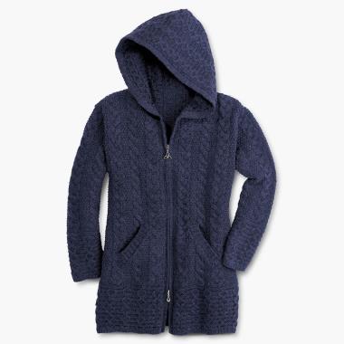 The Genuine Aran Hooded Cardigan