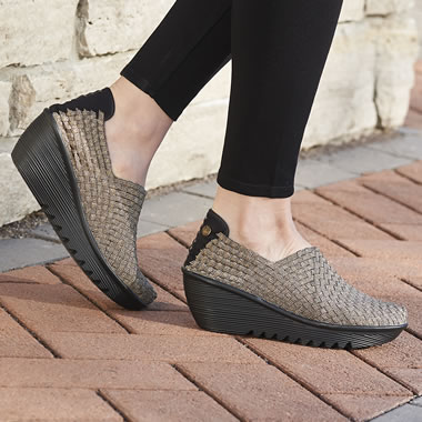 The Woven Stretch Comfort Wedges