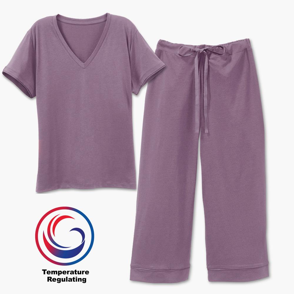 Lady's Temperature Regulating Pajamas - Large - Purple