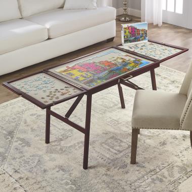 The Wooden Easy Fold And Store Puzzle Table