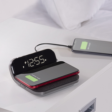 The Compact Wireless Charging Clock