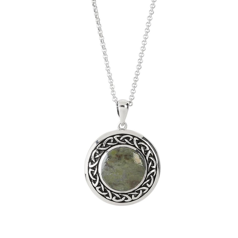 Irish String of Pearls Connemara Marble Luck Stone 32 Necklace