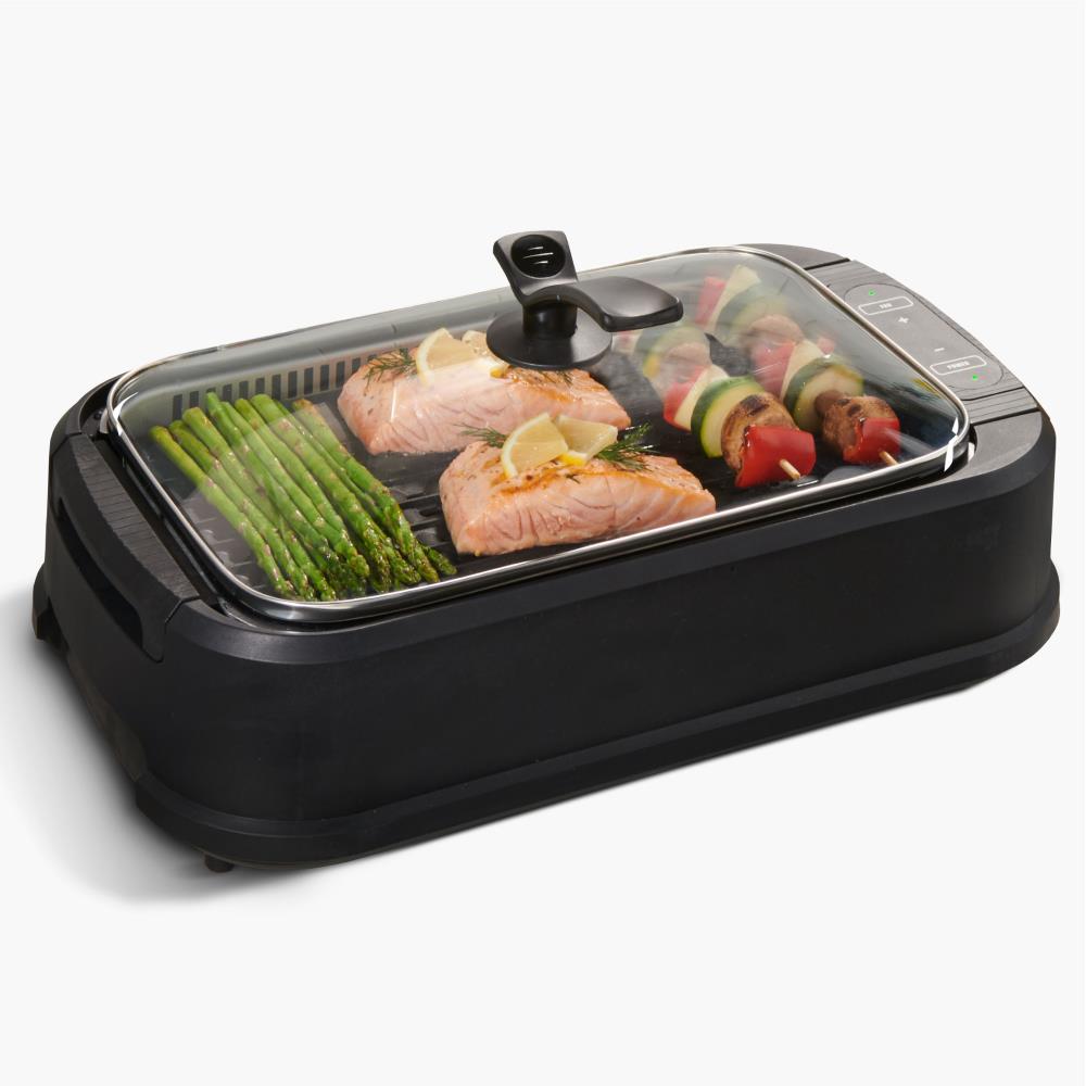 Power Smokeless Indoor Electric Grill with Lid - household items
