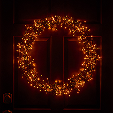 The Ultrabright Halloween Light Show Wreath