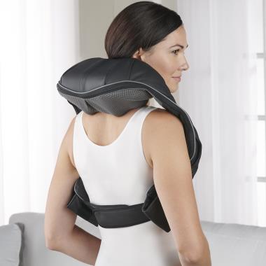 The Massaging Heated Neck and Shoulder Wrap - Hammacher Schlemmer