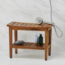 The Solid Teak Shower Bench