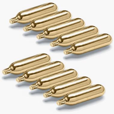Ten Additional Co2 Cartridges For The Effective Pushbutton Instant Plunger