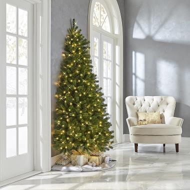 Hammacher The Against The Wall Christmas Tree White lights 6.5 