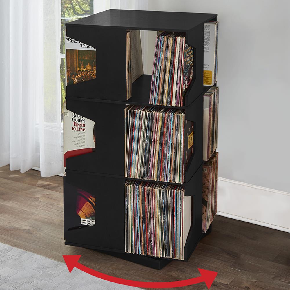 Rotating LP Storage Tower - Black