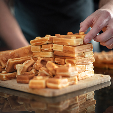 Building Brick Electric Waffle Maker- Cook Fun, Buildable Waffles, Pancakes  in Minutes - Build Houses, Cars 