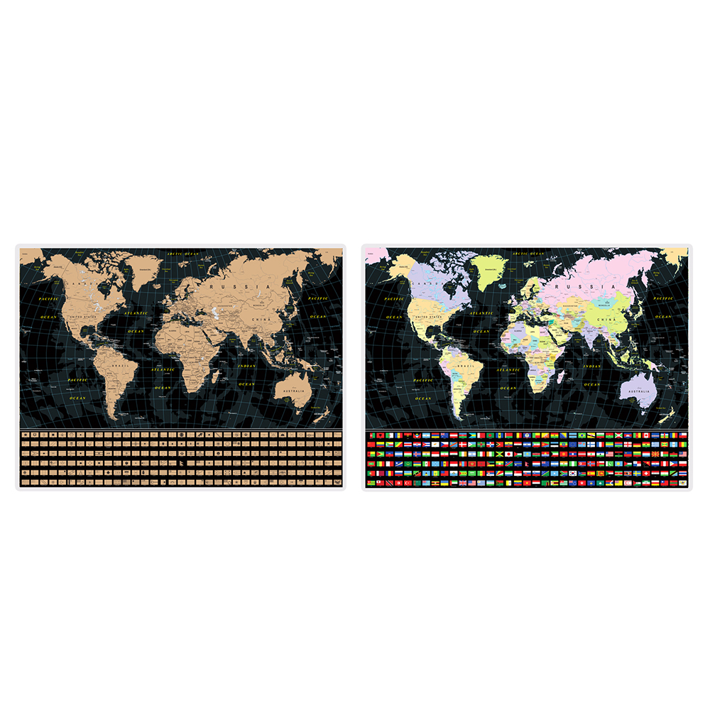 The Scratch-Off World Map Puzzle - Hammacher Schlemmer