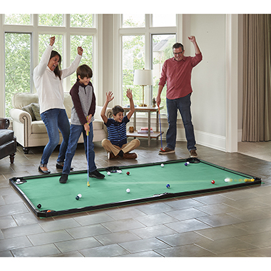 The World s Largest Putting Pool Table Hammacher Schlemmer