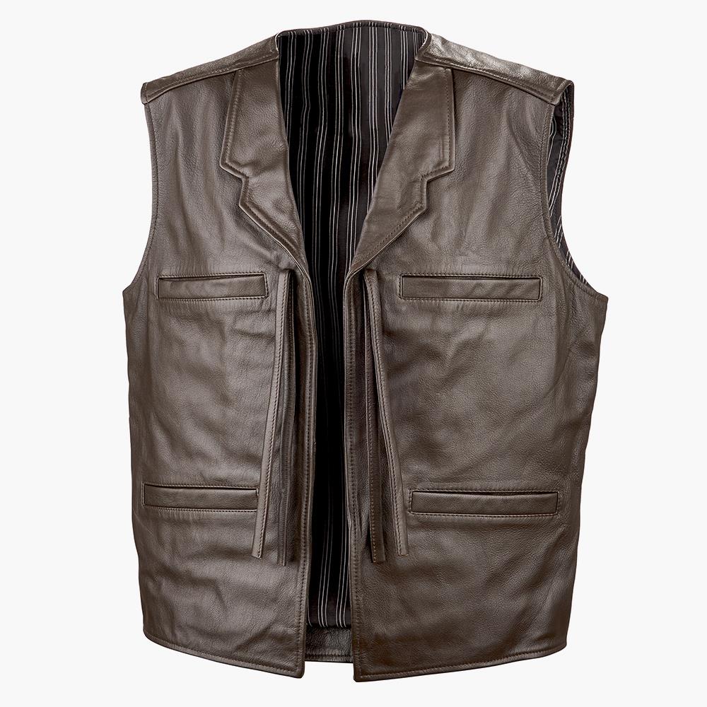 John Wayne Leather Vest - Brown