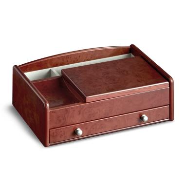 The Walnut Burlwood Organized Valet