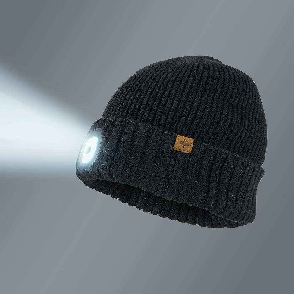 LED Waterproof Knit Hat - XXL - White