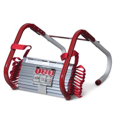 Emergency Fire Escape Ladder Soft Rope Fast to Deploy W/ Hooks for Climbing