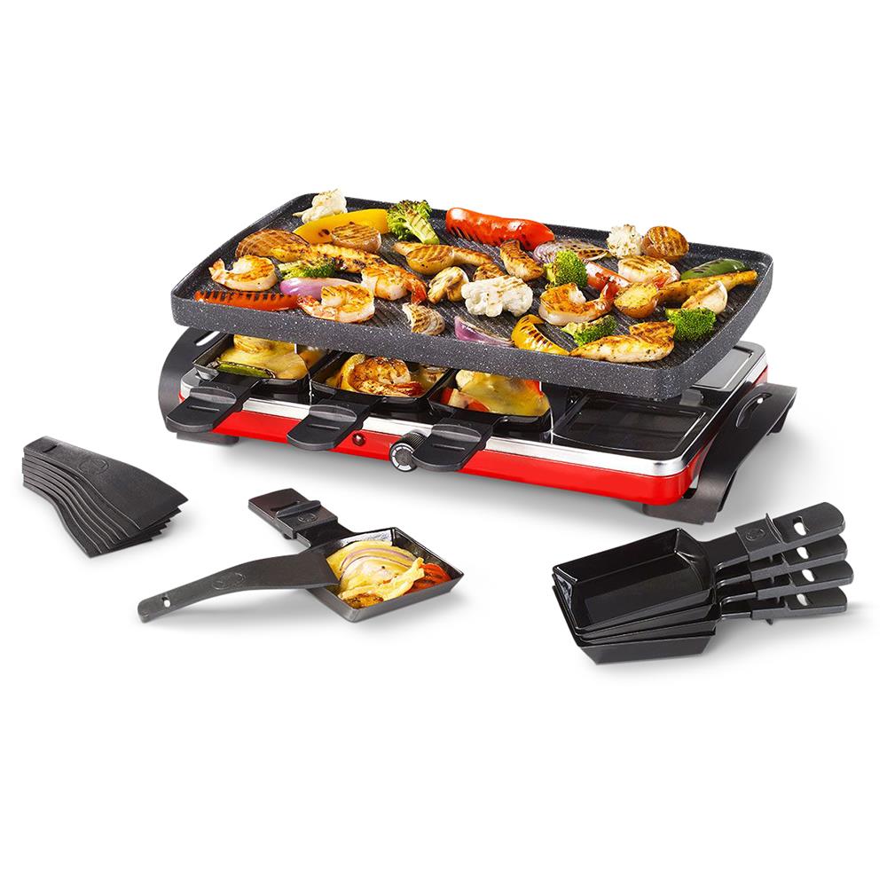 Classic Raclette Party Grill with Reversible Grill Plate